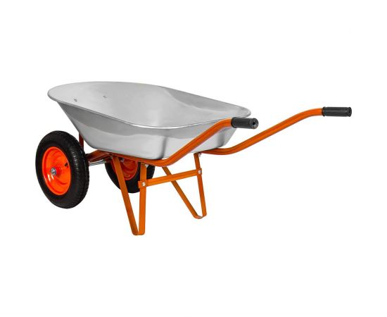 Тачка садово-строительная двухколесная в коробке СТРОЙМАШ, объём 80 л, грузоподъёмность 190кг 17037 – изображение 3