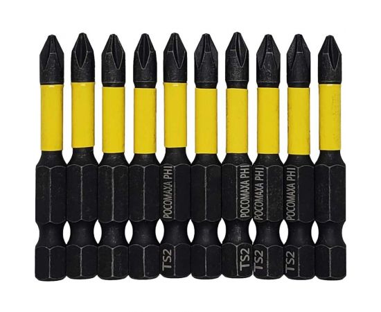 Магнитная ударная бита PH1, 50 мм, 10 шт РОСОМАХА 301050 – изображение 3