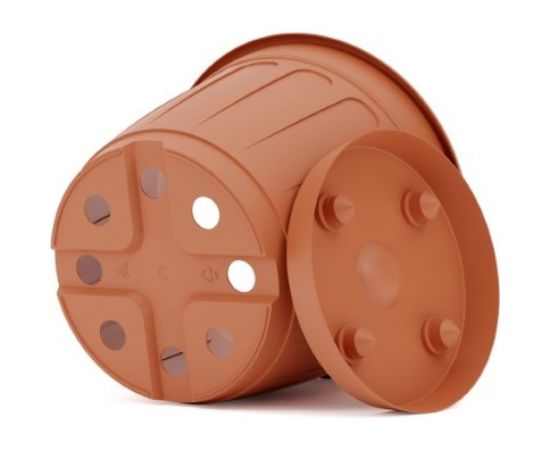 Цветочный горшок ЗПИ Альтернатива Дионис 1,6л коричневый М8244 – изображение 3