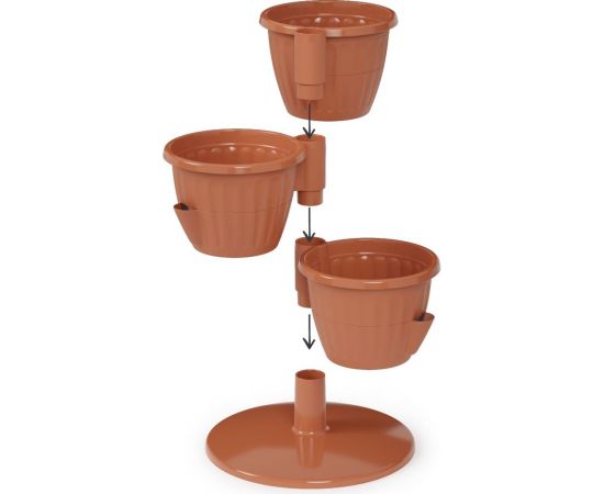 Цветочный горшок ЗПИ Альтернатива Каскад 0,7 л, терракотовый М8068 – изображение 3