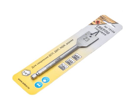 Сверло перовое для дерева (23x152 мм) Энкор 19134 – изображение 4