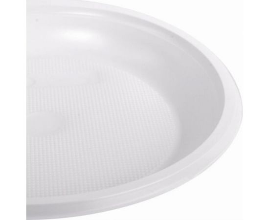 Одноразовые десертные тарелки КОМПЛЕКТ 100 шт., пластик, d=165 мм, СТАНДАРТ, ПП, 607388 – изображение 5