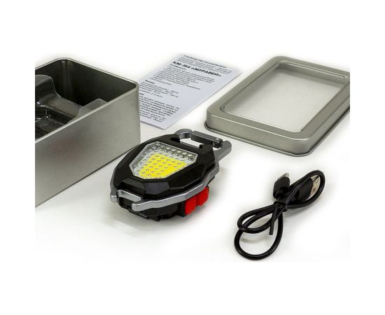 Фонарь-мультитул ЯРКИЙ ЛУЧ KM-154 Муравей COB-брелок max560лм+red свисток/прикур-ль, акк.500mAh 4606400106722 – изображение 5