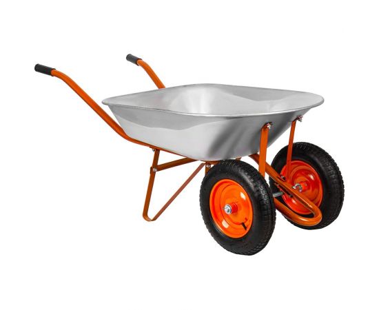 Тачка садово-строительная двухколесная в коробке СТРОЙМАШ, объём 80 л, грузоподъёмность 190кг 17037 – изображение 6