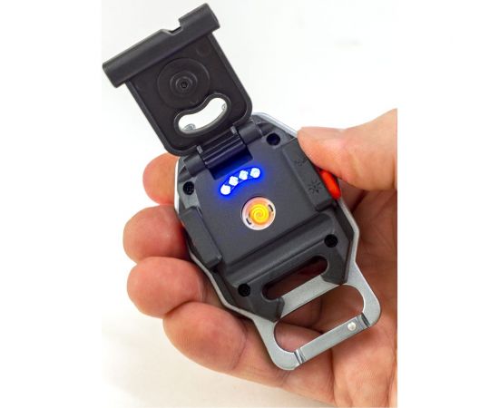 Фонарь-мультитул ЯРКИЙ ЛУЧ KM-154 Муравей COB-брелок max560лм+red свисток/прикур-ль, акк.500mAh 4606400106722 – изображение 7