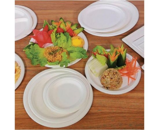 Одноразовые десертные тарелки КОМПЛЕКТ 100 шт., пластик, d=165 мм, СТАНДАРТ, ПП, 607388 – изображение 7