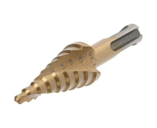 Сверло ступенчатое PRO (4-20 мм; HSS, TiN; SDS-plus) ТУНДРА 6937306 