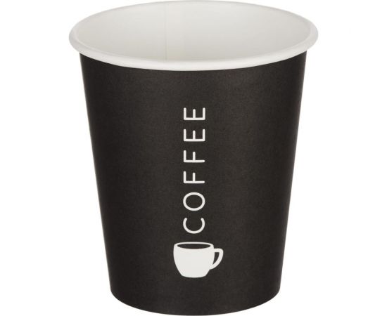 Одноразовый бумажный стакан ООО Комус Total Black 200 мл, черный, 50 шт 1553724 