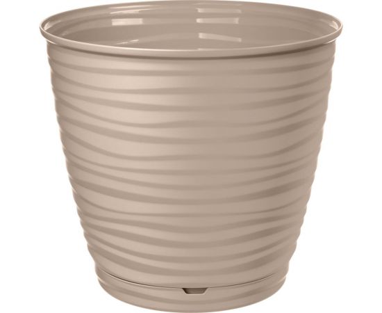 Горшок для цветов Idiland Saffron D 177 мм, 2.6 л, с поддоном, бежевый 221610227/01 
