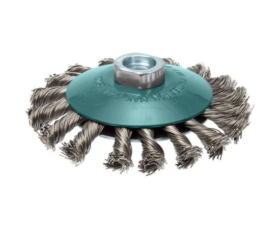 Щетка коническая со жгутовой стальной проволокой Мастер 061 (100 мм; М14) Профоснастка 20106001 