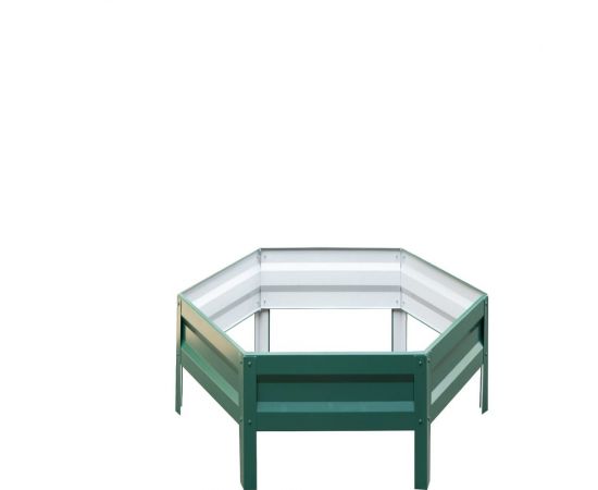 Оцинкованная клумба с полимерным покрытием ООО «ТД «КАСКАД» диаметр 0.6 м, зеленая К060З 