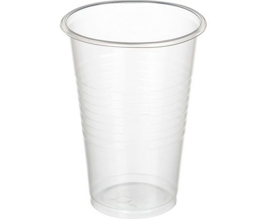Одноразовый пластиковый стакан ООО Комус Бюджет 200 мл, прозрачный, 100 штук 661982 