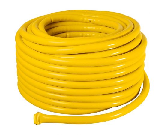 Армированный усиленный поливочный шланг Вихрь премиум, ПВХ, пищевой, трехслойный, 3/4"", 50 м, жёлтый 73/7/2/5 