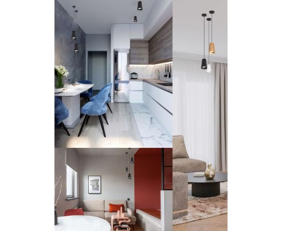 Потолочный светильник FERON ml1838 barrel bell levitation на подвесе, 1,7 м, mr16, 35w, 230v, черный, 48421 – изображение 12