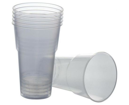 Одноразовый пластиковый стакан ООО Комус Бюджет 500 мл, прозрачный, 50 штук 661986 – изображение 2