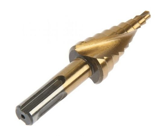 Сверло ступенчатое PRO (4-20 мм; HSS, TiN; SDS-plus) ТУНДРА 6937306 – изображение 2