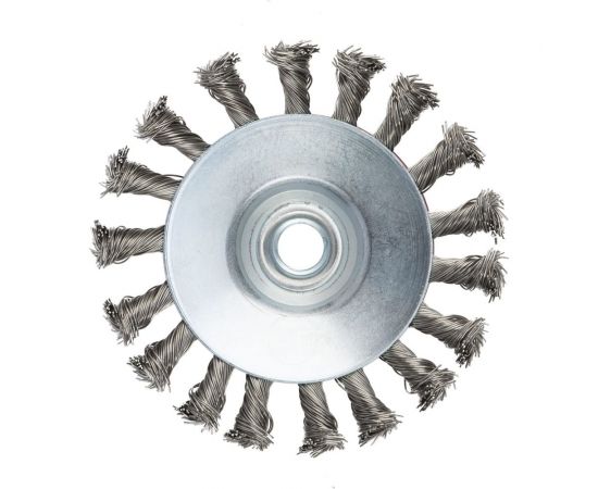 Щетка коническая со жгутовой стальной проволокой Мастер 061 (100 мм; М14) Профоснастка 20106001 – изображение 2