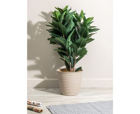 Горшок для цветов Idiland saffron 9.1 л, с поддоном, бежевый 692216104БЖ 221610427/01 – изображение 3