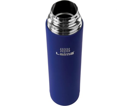 Классический термос с узким горлом ЛАЙМА 1 л, нержавеющая сталь, синий 605124 – изображение 3