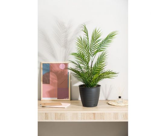 Горшок для цветов Idiland saffron 5.4 л, с поддоном, черный 692216103ЧЕР 221610330/02 – изображение 3