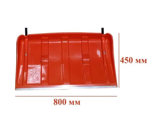 Скрепер LWI пластиковый морозостойкий на колесах, оранжевый, с мягкой утепляющей ручкой №5 800x450мм LWI-Cк5 – изображение 3