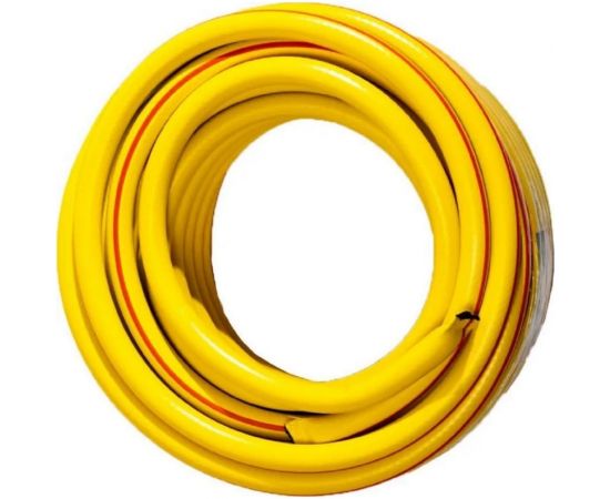 Армированный усиленный поливочный шланг Вихрь ПВХ, пищевой, трехслойный, 3/4"", 25 м, жёлтый 73/7/2/4 – изображение 3