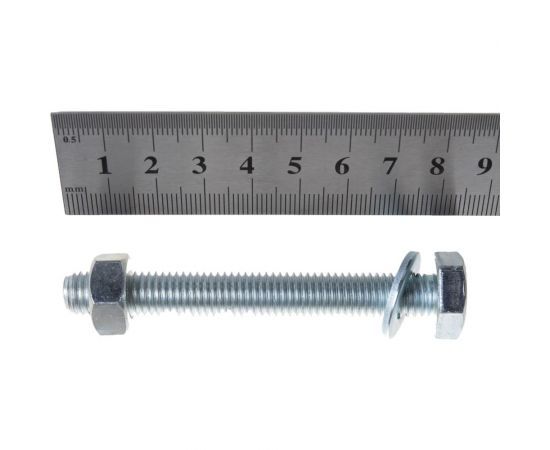 Болт с ш/г полная резьба Качественный КРЕПЕЖ набор DIN 933 10х80 8 шт 0301071 КЧ – изображение 4