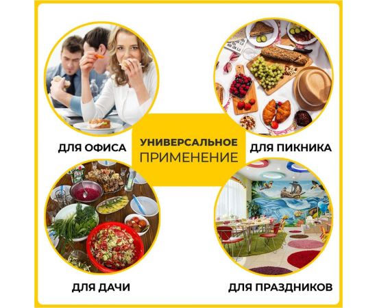 Одноразовые тарелки ЛАЙМА Бюджет 100 шт 600943 – изображение 5