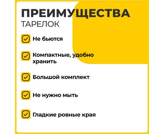 Одноразовые тарелки ЛАЙМА Бюджет 100 шт 600943 – изображение 6