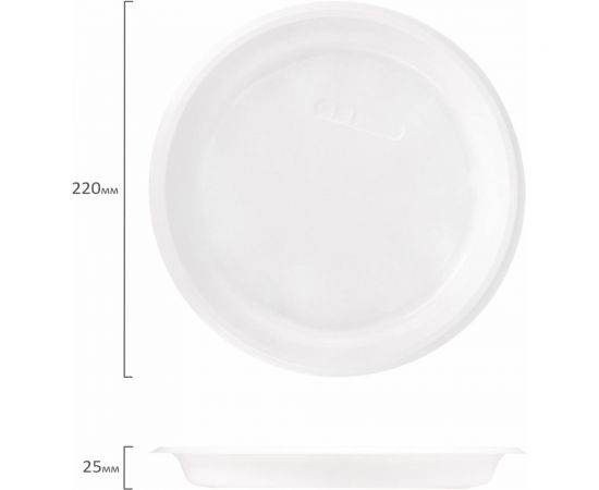 Одноразовые тарелки ЛАЙМА Бюджет 100 шт 600943 – изображение 7