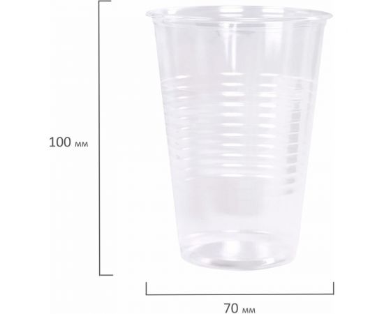 Одноразовые стаканы ЛАЙМА Бюджет 100 шт 600933 – изображение 7