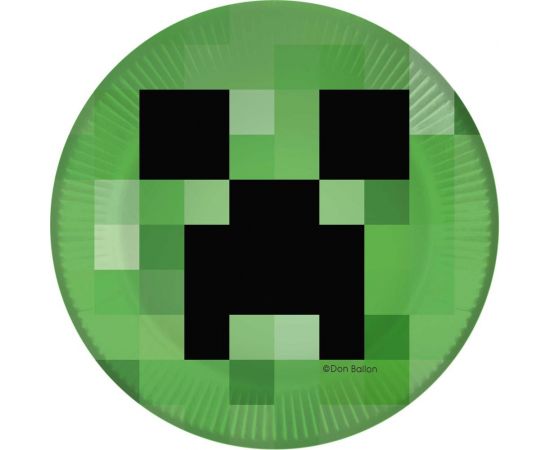 Тарелки Дон Баллон Пиксельный монстр 7/18 см, зеленый, 6 шт 77418 
