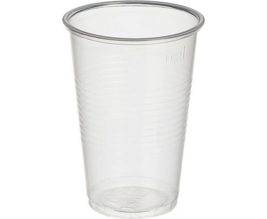 Одноразовый пластиковый стакан ООО Комус Стандарт 200 мл, прозрачный, 100 штук 272261 