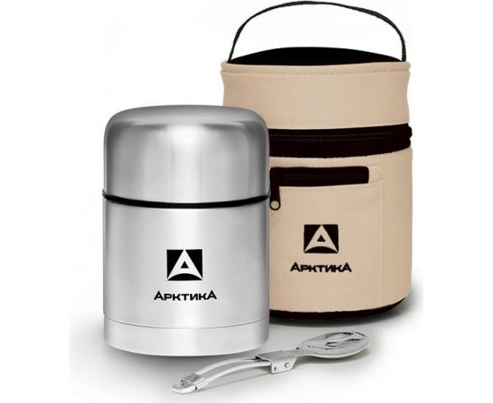 Стальной термос для еды Арктика 0.5 л 301-500А в чехле 