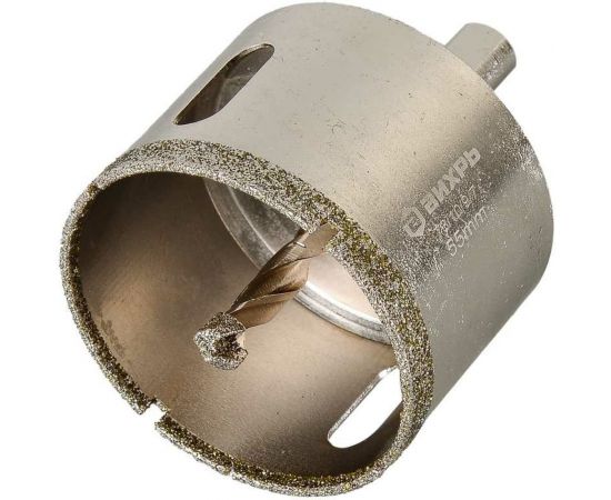 Коронка алмазная по керамограниту/керамике 55 мм Вихрь 73/10/9/7 