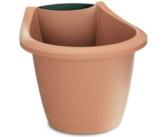 Кашпо на водосток Prosperplast DRER220-405U RESPANA BELT диам. 22х21.7 см, высота 17.8 см, 3.3 л, терракотовое 068412 
