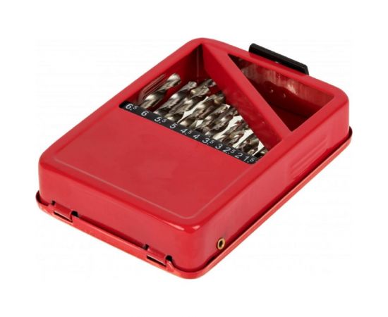 Набор сверл по металлу (19 шт; 1-10 мм; HSS) Вихрь 73/10/6/18, металл. коробка, цилиндрический хвостовик – изображение 2