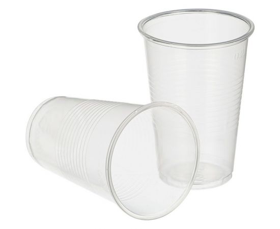 Одноразовый пластиковый стакан ООО Комус Стандарт 200 мл, прозрачный, 100 штук 272261 – изображение 2