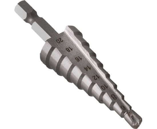 Сверло ступенчатое по металлу (4-20 мм; P6M5) Вихрь 73/10/6/17 – изображение 3