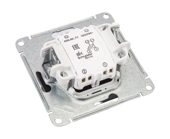 Механизм 1-клавишного перекрестного переключателя Schneider Electric Glossa 10А 7 10AX антрацит GSL000771 – изображение 3
