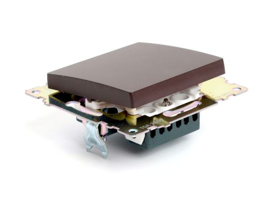 1-клавишный переключатель STEKKER (механизм), GLS10-7105-04, 250V, 10А, серия Катрин, шоколад, 49018 – изображение 3