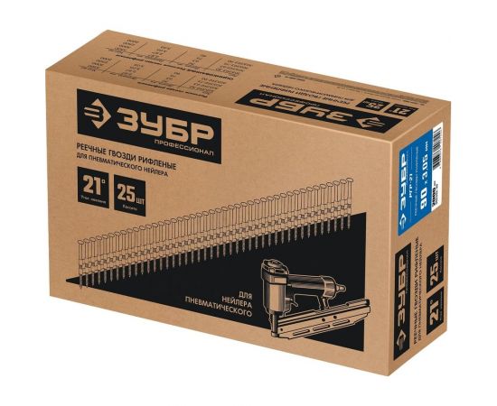 Реечные гвозди ЗУБР РГР-21 90 мм, рифленые, 2000 шт. 305392-90 – изображение 4