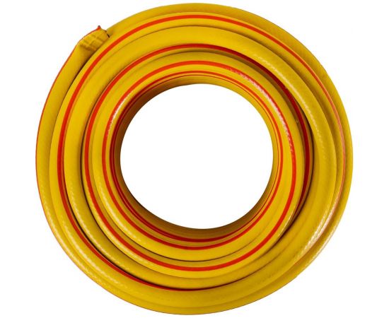 Армированный усиленный поливочный шланг Вихрь премиум, ПВХ, пищевой, трехслойный, 1/2"", 25 м, жёлтый 73/7/2/6 – изображение 5