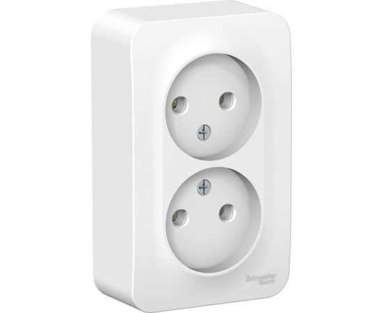 2-ая наружная розетка Schneider Electric Blanca Белый, без заземления, без шторок, 16А, 250В SE BLNRA000221 