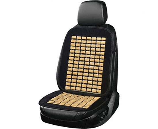 Массажная накидка на сиденье SKYWAY Massage-01 бамбук/полиэстер, черно-бежевый S01302035 