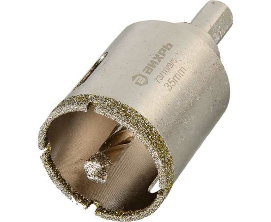 Коронка алмазная по керамограниту/керамике 35 мм Вихрь 73/10/9/5 – изображение 2