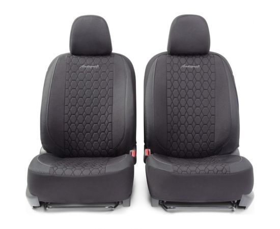 Получехлы на передние сиденья AUTOPROFI VERONA VER-0405 BK/BK – изображение 2