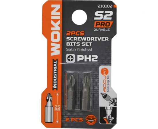 Бита PH2, 25 мм, 2 шт Wokin 1352713 – изображение 3