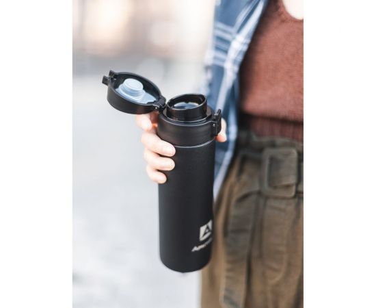 Термокружка Арктика 0,5 литра, текстурная черная 705-500-BKT – изображение 6