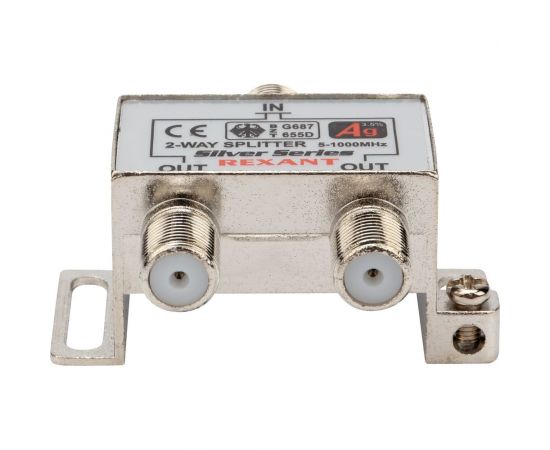 Антенный делитель REXANT f-типа на 2 tv + f-разъемы, 5-1000 мгц 06-0045-B – изображение 2